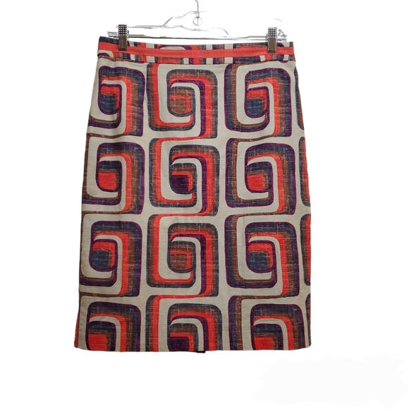 Boden Modern Geometric Retro Pencil Skirt Size 8 - Picture 2 of 14